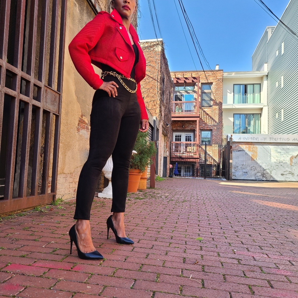 Red Moto Jacket - Picture 3 of 3
